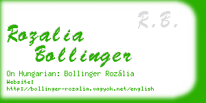 rozalia bollinger business card